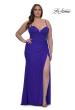 Picture of: Plus Size Prom Dress with Lace Corset Top and Jersey Skirt in Royal Blue, Style: 32449, Detail Picture 8