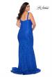 Picture of: Stretch Lace Curve Prom Dress with Rhinestones in Royal Blue, Style: 28798, Back Picture