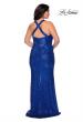 Picture of: Stretch Lace Plus Size Prom Dress with Criss Cross Back in Royal Blue, Style: 28842, Back Picture