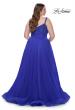 Picture of: A-Line Plus Size Prom Dress with Rhinestone Bodice in Royal Blue, Style: 31251, Back Picture
