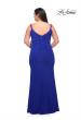 Picture of: Net Jersey Long Plus Dress with Tie Side in Royal Blue, Style: 29900, Detail Picture 2
