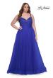Picture of: A-Line Plus Size Prom Dress with Rhinestone Bodice in Royal Blue, Style: 31251, Detail Picture 4