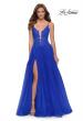 Picture of: Tulle A Line Gown with Lace Rhinestone Bodice in Royal Blue, Style 29686, Main Picture