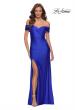 Picture of: Off the Shoulder Chic Jersey Gown with Ruching in Royal Blue, Style 29781, Main Picture