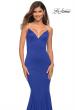 Picture of: Jersey Long Dress with Diamond Thin Straps in Royal Blue, Main Picture