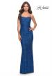 Picture of: Chic Soft Sequin Stretch Dress with Open Back in Jewel Tones in Royal Blue, Style: 31027, Main Picture