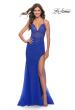 Picture of: Rhinestone Fully Embellished Prom Dress with Sheer Bodice in Royal Blue, Style: 31256, Main Picture