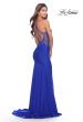 Picture of: Dramatic Rhinestone Dress with Sheer Details and Train in Royal Blue, Style: 31279, Main Picture
