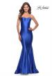 Picture of: Intricate Lace Up Back Liquid Jersey Mermaid Gown in Royal Blue, Style: 31321, Main Picture