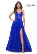 Picture of: A-Line Prom Dress with Illusion Ruched Bodice in Royal Blue, Style: 31457, Main Picture