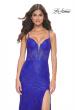 Picture of: Stretch Lace Fitted Dress with Illusion Bustier Top in Royal Blue, Style: 32231, Main Picture