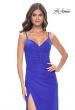 Picture of: Net Jersey Fitted Dress with Ruched Bustier Top in Royal Blue, Style: 32239, Main Picture