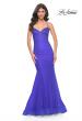 Picture of: Mermaid Prom Dress with Rhinestones and Lace Up Back in Blue, Style: 32273, Main Picture