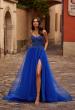 Picture of: Lace and Tulle A-line Prom Dress with High Slit in Royal Blue, Style 32646, Main Picture