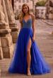 Picture of: Gorgeous Line Rhinestone Top Dress with A-line Tulle Skirt in Royal Blue, Style: 32714, Main Picture