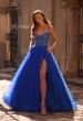 Picture of: Beautiful A-line Prom Dress with Rhinestone Encrusted Corset Top in Royal Blue, Style: 32754, Main Picture