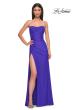 Picture of: Strapless Prom Dress with Side Ruching and Lace Up Back in Royal Blue, Style 33012, Main Picture