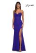 Picture of: Long Lace Prom Dress with Rhinestones and Lace Up Back in Royal Blue, Style: 33069, Main Picture
