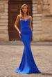 Picture of: Strapless Ruched Mermaid Gown with Lace-Up Back in Royal Blue, Style: 33360, Main Picture