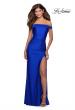 Picture of: Off the Shoulder Prom Dress with Tie Back and Slit in Royal Blue, Style: 28506, Detail Picture 8