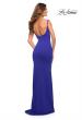 Picture of: Simple Elegant Long Jersey Dress with Scoop Neck in Royal Blue, Style: 30541, Detail Picture 8