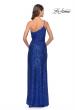 Picture of: One Shoulder Sequin Dress with Circle Cut Out in Royal Blue, Style: 31089, Detail Picture 8