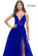 Picture of: A-Line Tulle Gown with Illusion Bodice and Boning in Royal Blue, Style: 31147, Detail Picture 8