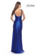 Picture of: Liquid Jersey Fitted Dress with High Slit in Royal Blue, Style: 31372, Detail Picture 8