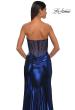 Picture of: Metallic Jersey Dress with Ruching and Sweetheart Top in Royal Blue, Style: 32375, Detail Picture 8