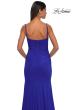 Picture of: Net Jersey Simple Prom Dress with Ruching and Corset Top in Royal Blue, Style: 32925, Detail Picture 8