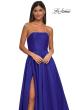 Picture of: A-line Mikado Prom Dress with Rhinestone Neckline in Royal Blue, Style: 33063, Detail Picture 8