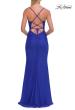 Picture of: Jersey Gown with Crisscross Back and Ruching in Royal Blue, Style: 33489, Detail Picture 8