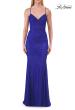 Picture of: Rhinestone Lace Gown with Crisscross Open Back in Royal Blue, Style: 33733, Detail Picture 8