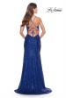 Picture of: Long Sequin Gown with Dramatic Flare Skirt and Slit in Royal Blue, Style: 31140, Detail Picture 9