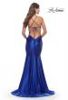 Picture of: Liquid Jersey Trumpet Gown with Draped Neckline in Royal Blue, Style: 31397, Detail Picture 9