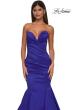 Picture of: Mermaid Stretch Mikado Evening Dress with Illusion Back in Royal Blue, Style: 32791, Detail Picture 9
