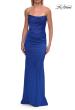 Picture of: Strapless Satin Gown with Ruched Bodice in Royal Blue, Style: 33670, Detail Picture 9