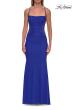 Picture of: Beaded Mesh Lace-Up Gown with Straight Neckline in Royal Blue, Style: 33678, Detail Picture 9