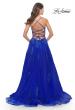 Picture of: A-line Tulle Gown with Floral Embroidery and Pockets in Royal Blue, Style: 31135, Detail Picture 10