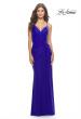 Picture of: Soft Jersey Dress with Knot Waist and Lace Up Back in Royal Blue, Style: 31169, Detail Picture 10