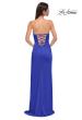 Picture of: Fitted Strapless Dress with Rhinestone Embellished Neckline and Slit in Royal Blue, Style 32799, Detail Picture 10