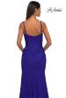 Picture of: Stretch Lace Dress with Illusion Corset Waist and Ruching in Royal Blue, Style: 32947, Detail Picture 10