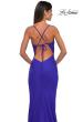 Picture of: Fitted Jersey Prom Dress with High Side Slit in Royal Blue, Style: 33080, Detail Picture 10