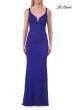 Picture of: Lace Fitted Gown with Open Lace-Up Back in Royal Blue, Style: 33519, Detail Picture 10