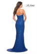Picture of: Strapless Sweetheart Luxe Sequin Gown in Royal Blue, Detail Picture 11