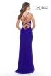 Picture of: Soft Jersey Dress with Knot Waist and Lace Up Back in Royal Blue, Style: 31169, Detail Picture 11