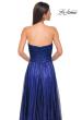 Picture of: Textured Chiffon Flowy Strapless Evening Dress in Royal Blue, Style 32382, Detail Picture 11