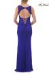 Picture of: Lace Fitted Gown with Open Lace-Up Back in Royal Blue, Style: 33519, Detail Picture 11