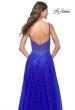 Picture of: Rhinestone A-Line Tulle Prom Dress with Illusion Bodice in Royal Blue, Style: 32146, Detail Picture 12