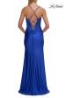 Picture of: Lace Corset Gown with High Slit and Lace-Up Back in Royal Blue, Style: 33505, Detail Picture 12
